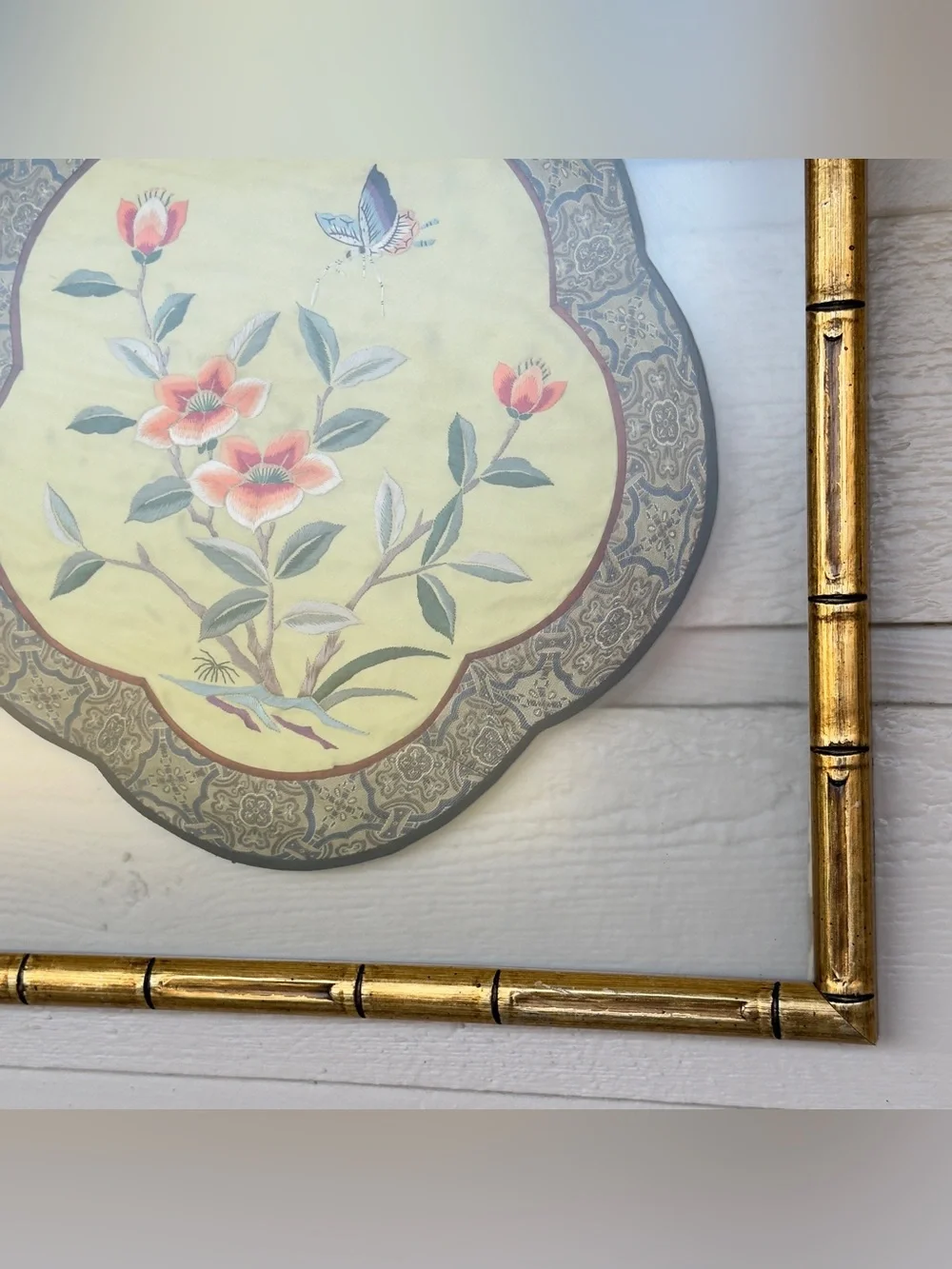 Antique Chinese Hand Embroidered Forbidden Stitch 100% Silk Art Framed Decor